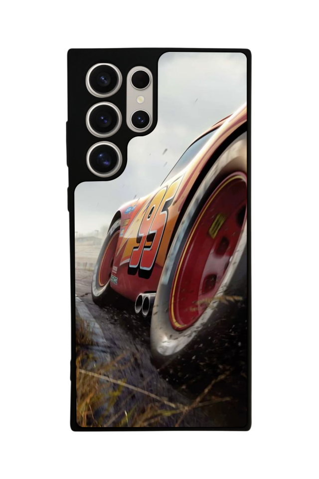 Samsung Galaxy S24 Ultra Uyumlu Şimsek McQueen Tasarımlı Glossy Premium Kılıf