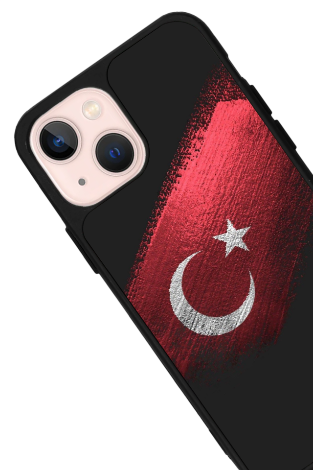 iPhone 14 Plus Uyumlu Türk Bayragi Tasarımlı Glossy Premium Kılıf