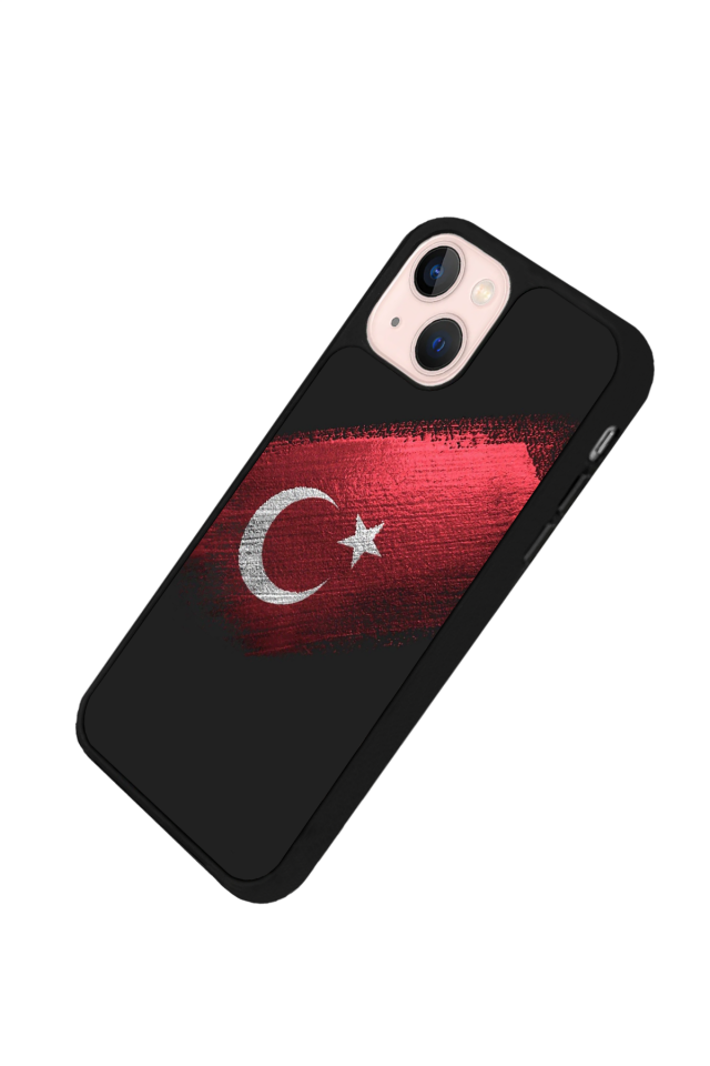 iPhone 14 Plus Uyumlu Türk Bayragi Tasarımlı Glossy Premium Kılıf