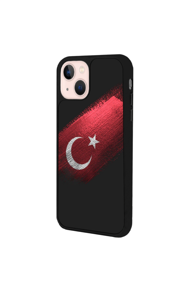 iPhone 14 Plus Uyumlu Türk Bayragi Tasarımlı Glossy Premium Kılıf