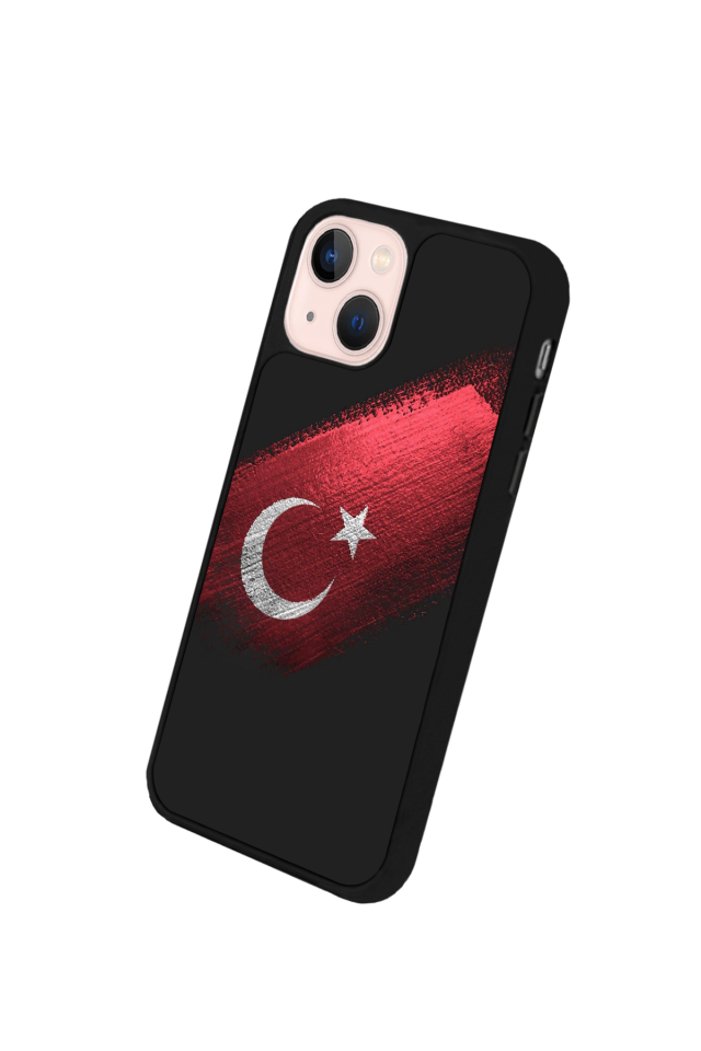 iPhone 14 Plus Uyumlu Türk Bayragi Tasarımlı Glossy Premium Kılıf