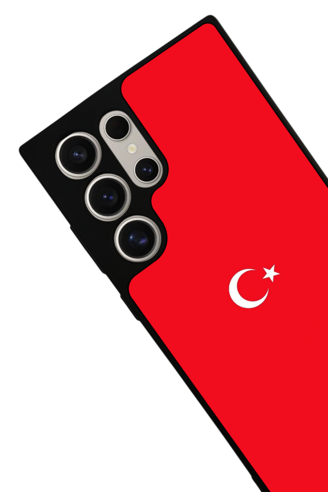 Samsung Galaxy S22 Ultra Uyumlu Türk Bayragi Tasarımlı Glossy Premium Kılıf