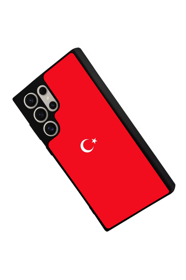 Samsung Galaxy S22 Ultra Uyumlu Türk Bayragi Tasarımlı Glossy Premium Kılıf