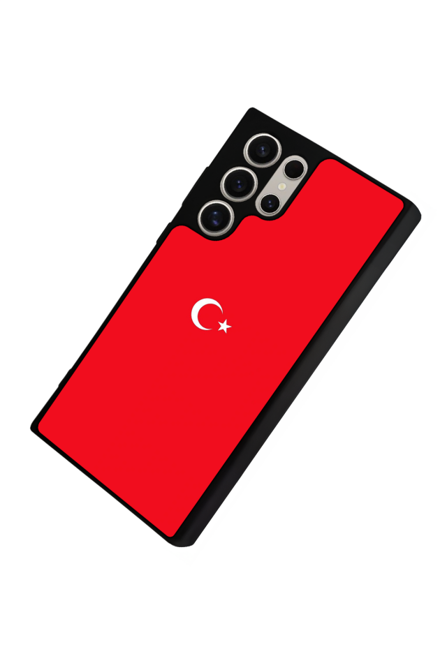 Samsung Galaxy S22 Ultra Uyumlu Türk Bayragi Tasarımlı Glossy Premium Kılıf
