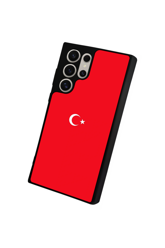 Samsung Galaxy S22 Ultra Uyumlu Türk Bayragi Tasarımlı Glossy Premium Kılıf