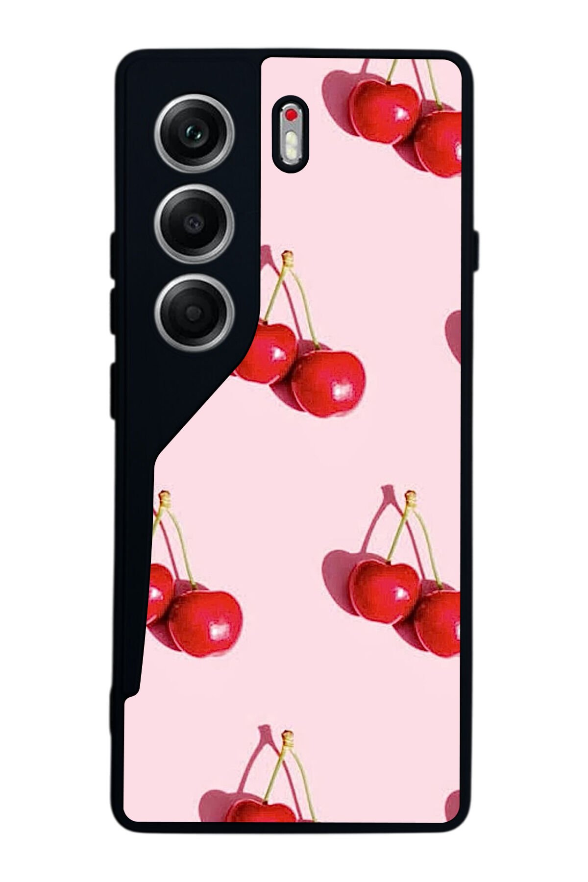 Tecno Camon 40 Uyumlu Kiraz Tasarımlı Glossy Premium Kılıf