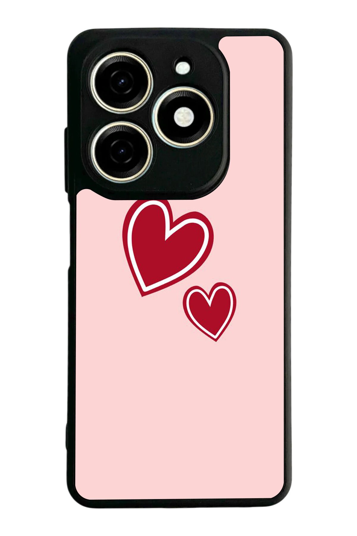 Tecno Spark 20/20C Uyumlu Kalp Love Tasarımlı Glossy Premium Kılıf