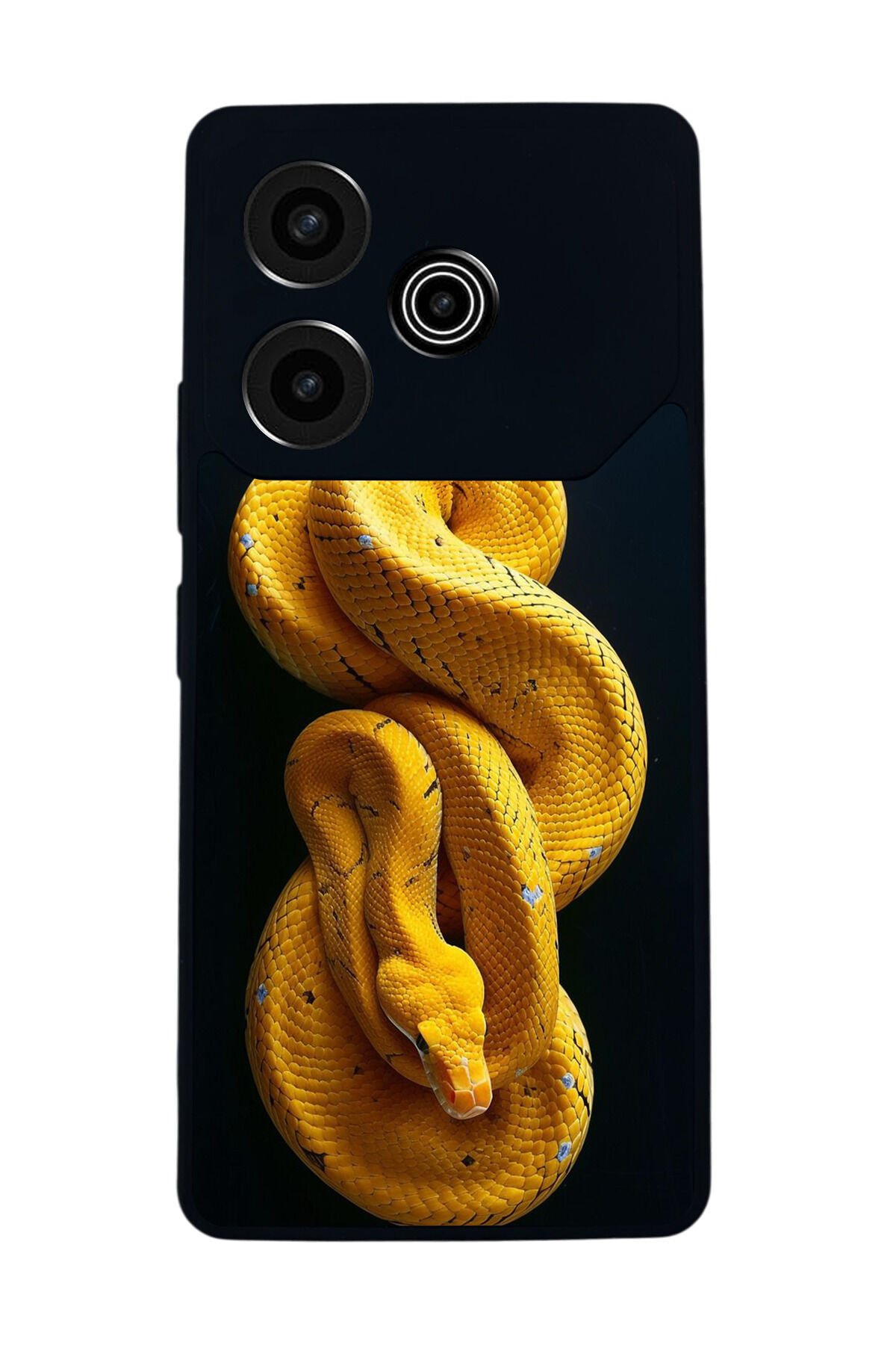 Tecno Pova 6 Uyumlu Yılan Tasarımlı Glossy Premium Kılıf