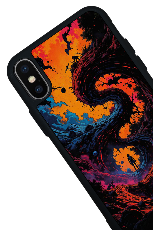 iPhone X/ XS Uyumlu Abstract Tasarımlı Glossy Premium Kılıf