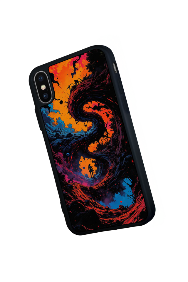 iPhone X/ XS Uyumlu Abstract Tasarımlı Glossy Premium Kılıf
