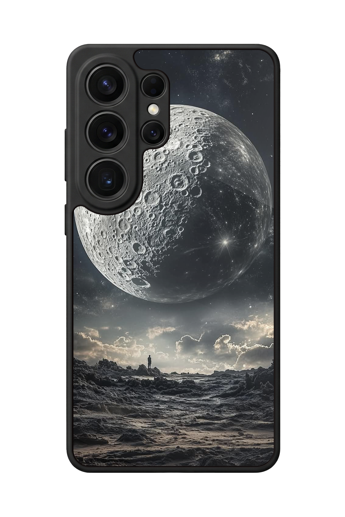 Samsung Galaxy S26 Ultra Uyumlu Ay Tasarımlı Glossy Premium Kılıf