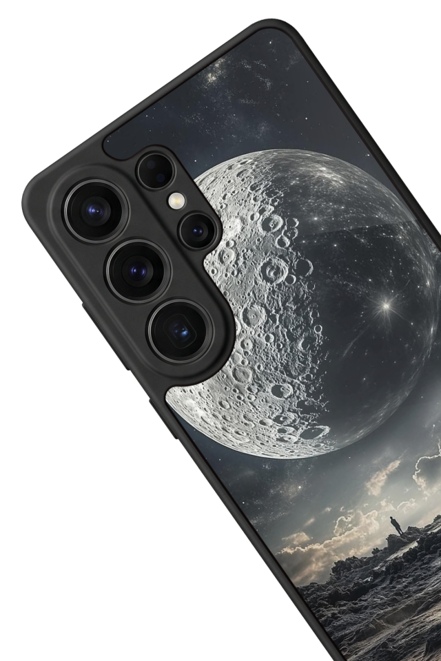 Samsung Galaxy S26 Ultra Uyumlu Ay Tasarımlı Glossy Premium Kılıf