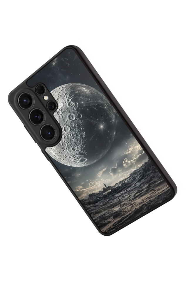 Samsung Galaxy S26 Ultra Uyumlu Ay Tasarımlı Glossy Premium Kılıf