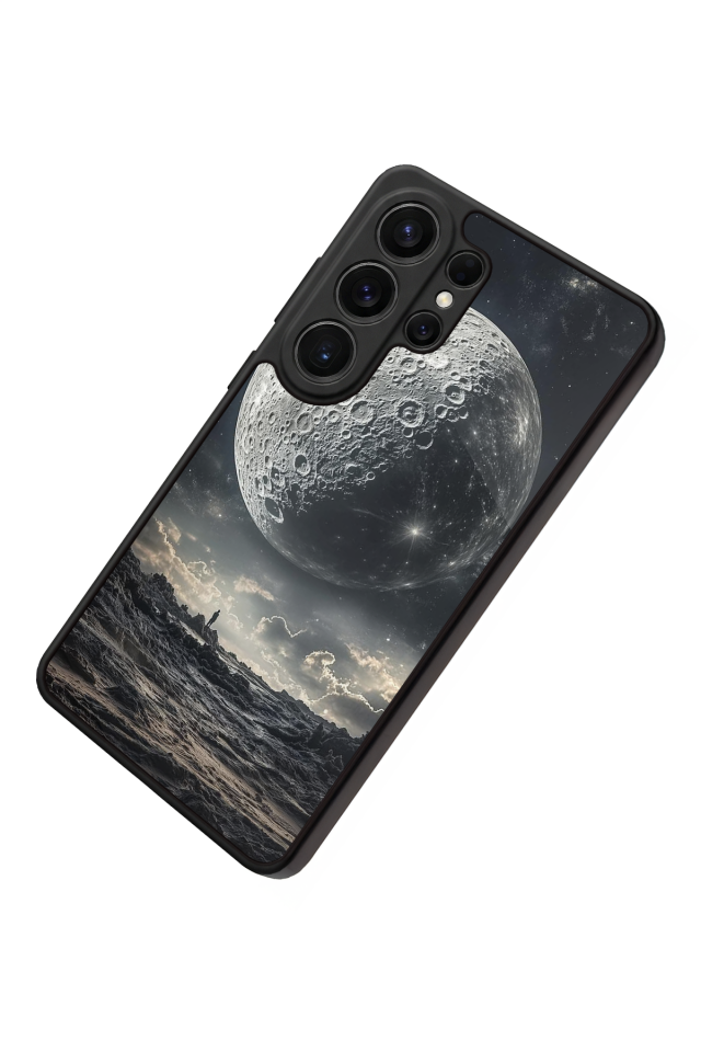 Samsung Galaxy S26 Ultra Uyumlu Ay Tasarımlı Glossy Premium Kılıf