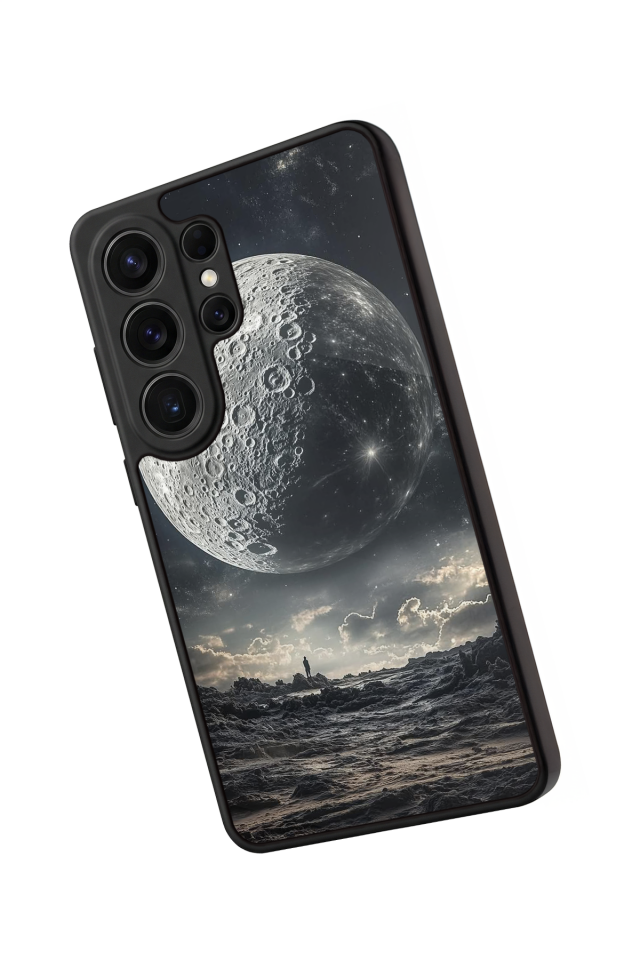 Samsung Galaxy S26 Ultra Uyumlu Ay Tasarımlı Glossy Premium Kılıf