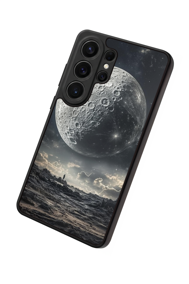 Samsung Galaxy S26 Ultra Uyumlu Ay Tasarımlı Glossy Premium Kılıf