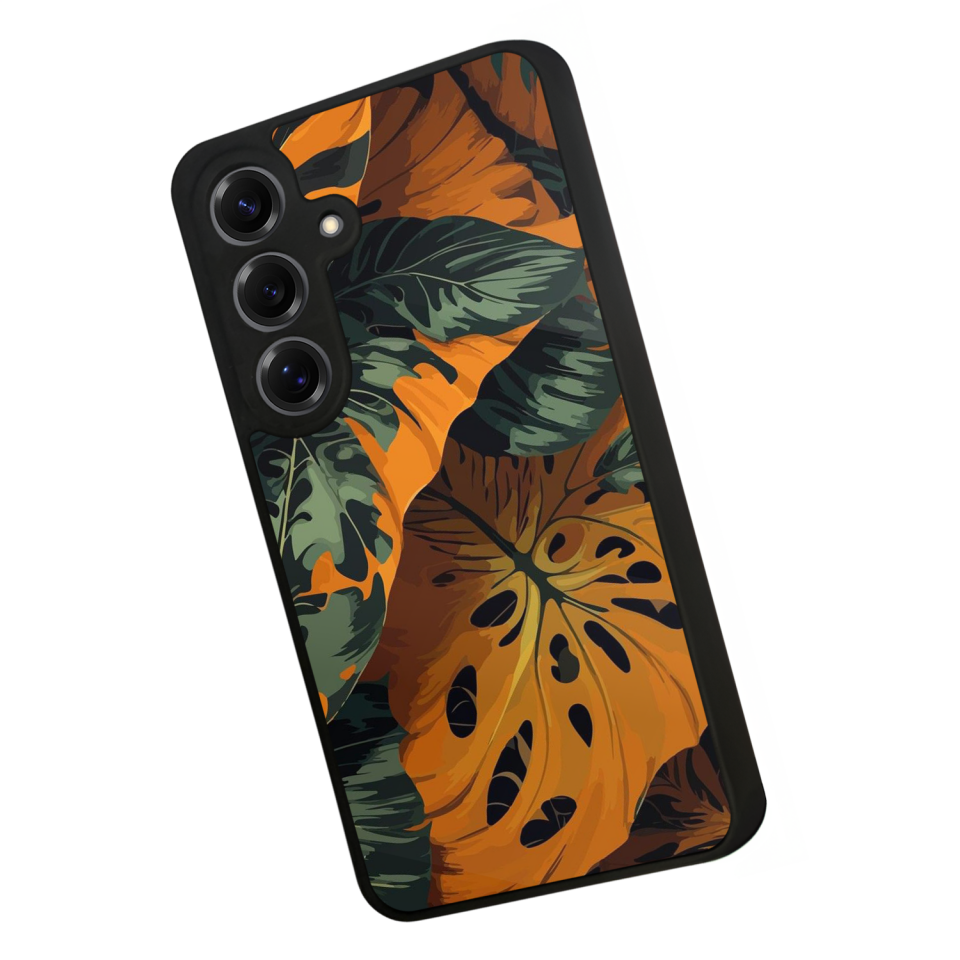 Samsung Galaxy S25 Uyumlu Botanik Tasarımlı Glossy Premium Kılıf