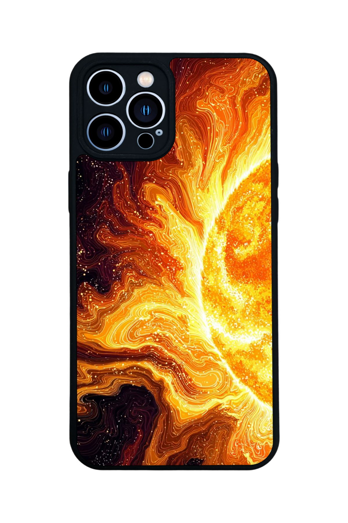 iPhone 12 Pro Max Uyumlu Güneş Tasarımlı Glossy Premium Kılıf