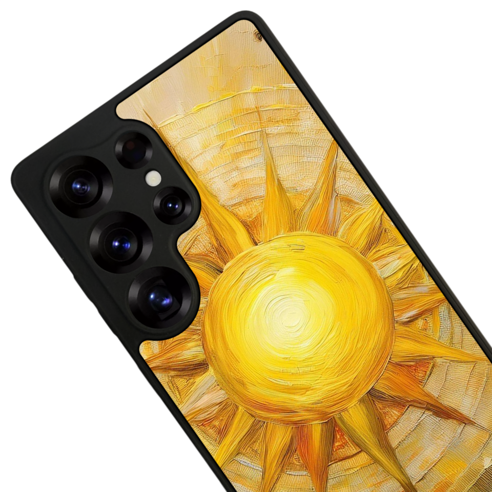 Samsung Galaxy S25 Ultra Uyumlu Güneş Tasarımlı Glossy Premium Kılıf