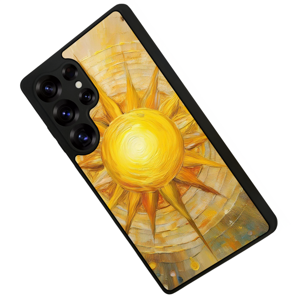Samsung Galaxy S25 Ultra Uyumlu Güneş Tasarımlı Glossy Premium Kılıf