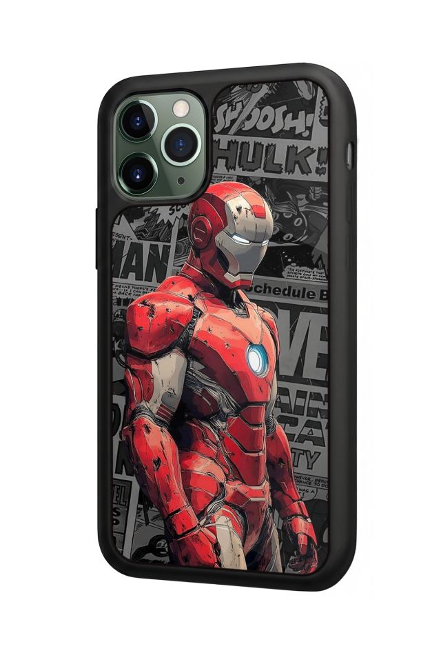 iPhone 11 Pro Uyumlu  Iron Man ( Demir Adam ) Tasarımlı Glossy Premium Kılıf