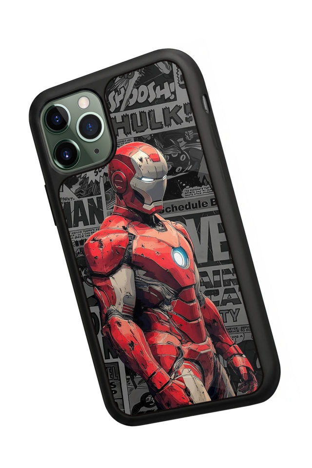 iPhone 11 Pro Uyumlu  Iron Man ( Demir Adam ) Tasarımlı Glossy Premium Kılıf