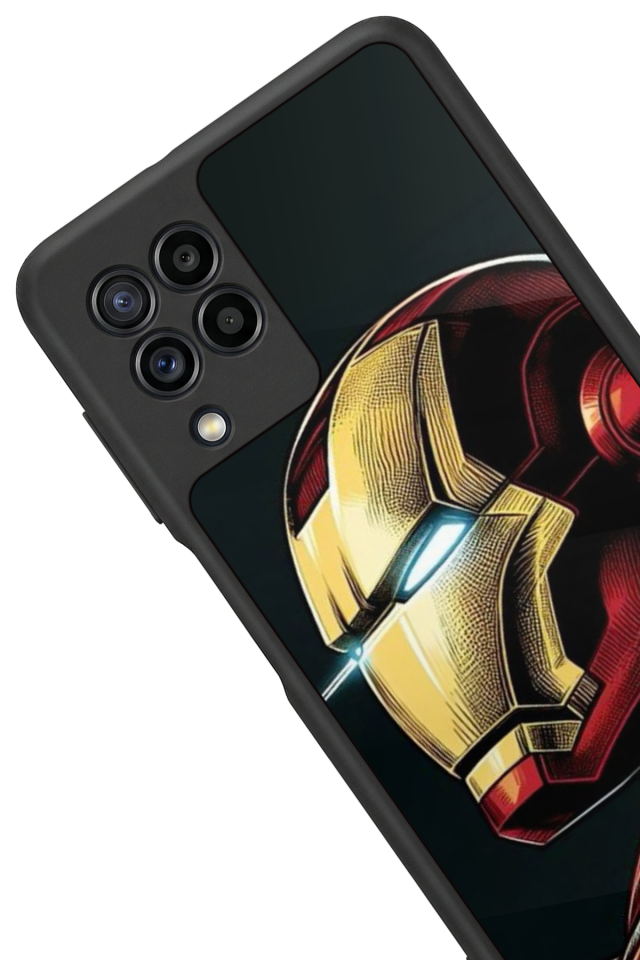 Samsung Galaxy M22 Uyumlu  Iron Man ( Demir Adam ) Tasarımlı Glossy Premium Kılıf