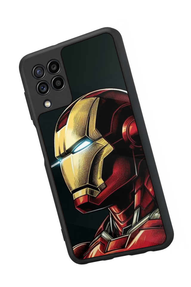 Samsung Galaxy M22 Uyumlu  Iron Man ( Demir Adam ) Tasarımlı Glossy Premium Kılıf