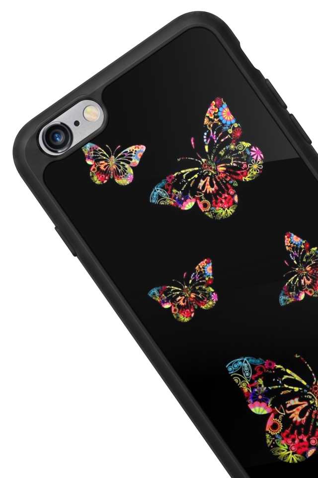 iPhone 6s Plus Uyumlu Kelebek Tasarımlı Glossy Premium Kılıf