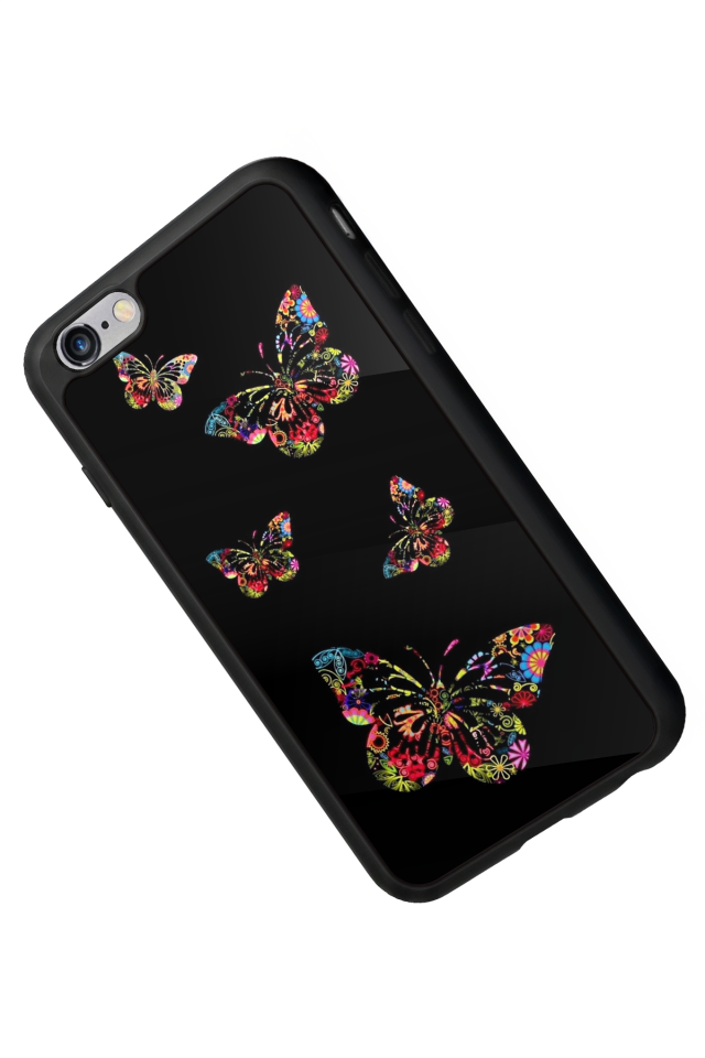 iPhone 6s Plus Uyumlu Kelebek Tasarımlı Glossy Premium Kılıf