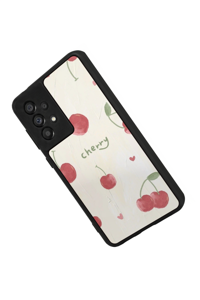 Samsung Galaxy A73 Uyumlu Kiraz Tasarımlı Glossy Premium Kılıf