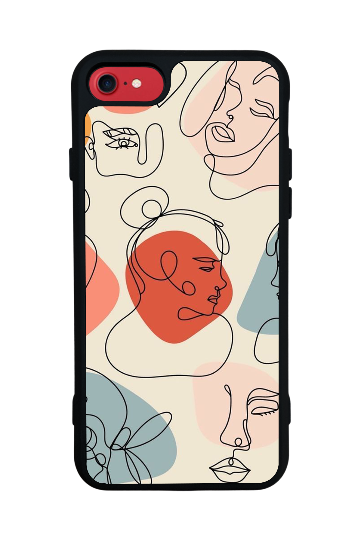 iPhone SE Uyumlu Line Art Tasarımlı Glossy Premium Kılıf