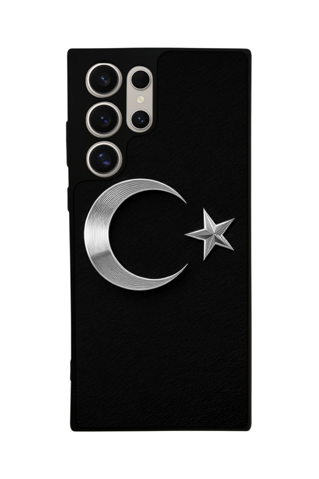 Samsung Galaxy S22 Ultra Uyumlu Türk Bayragi Tasarımlı Glossy Premium Kılıf