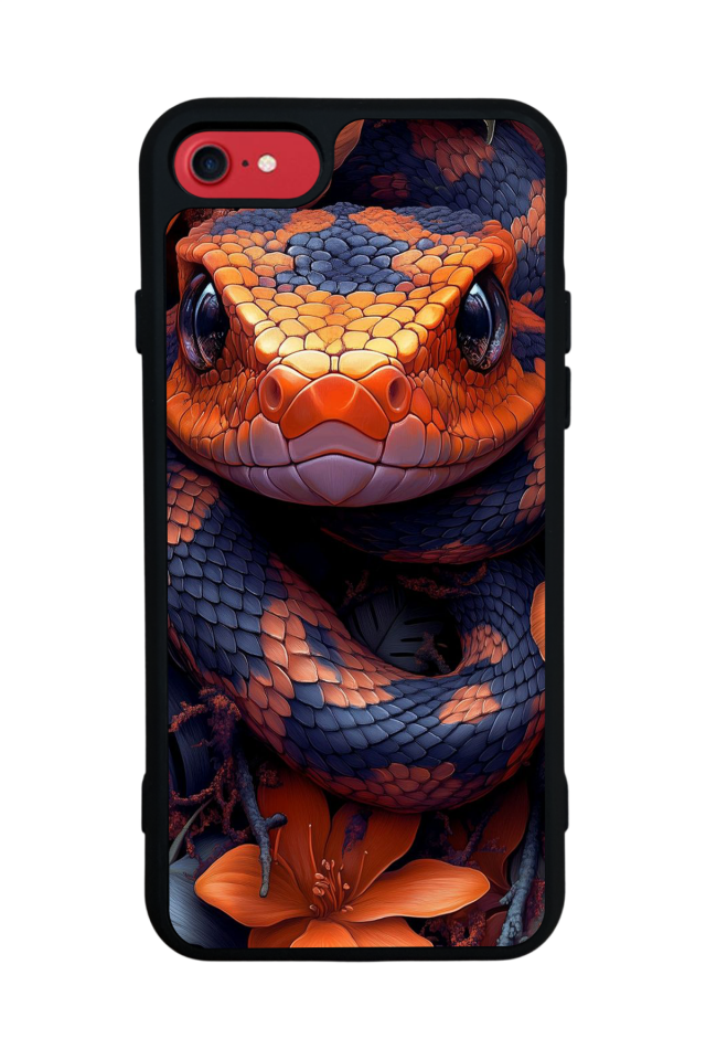 iPhone 8 Uyumlu Yılan Tasarımlı Glossy Premium Kılıf