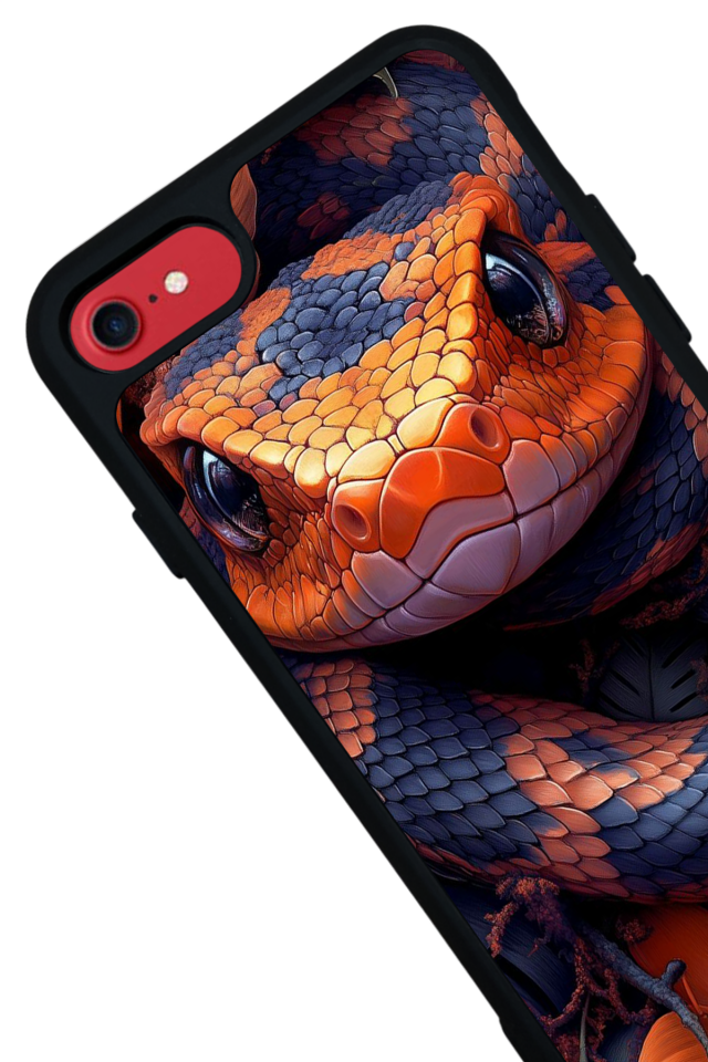 iPhone 8 Uyumlu Yılan Tasarımlı Glossy Premium Kılıf