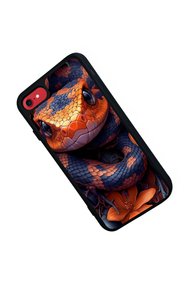 iPhone 8 Uyumlu Yılan Tasarımlı Glossy Premium Kılıf