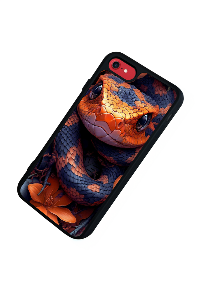 iPhone 8 Uyumlu Yılan Tasarımlı Glossy Premium Kılıf