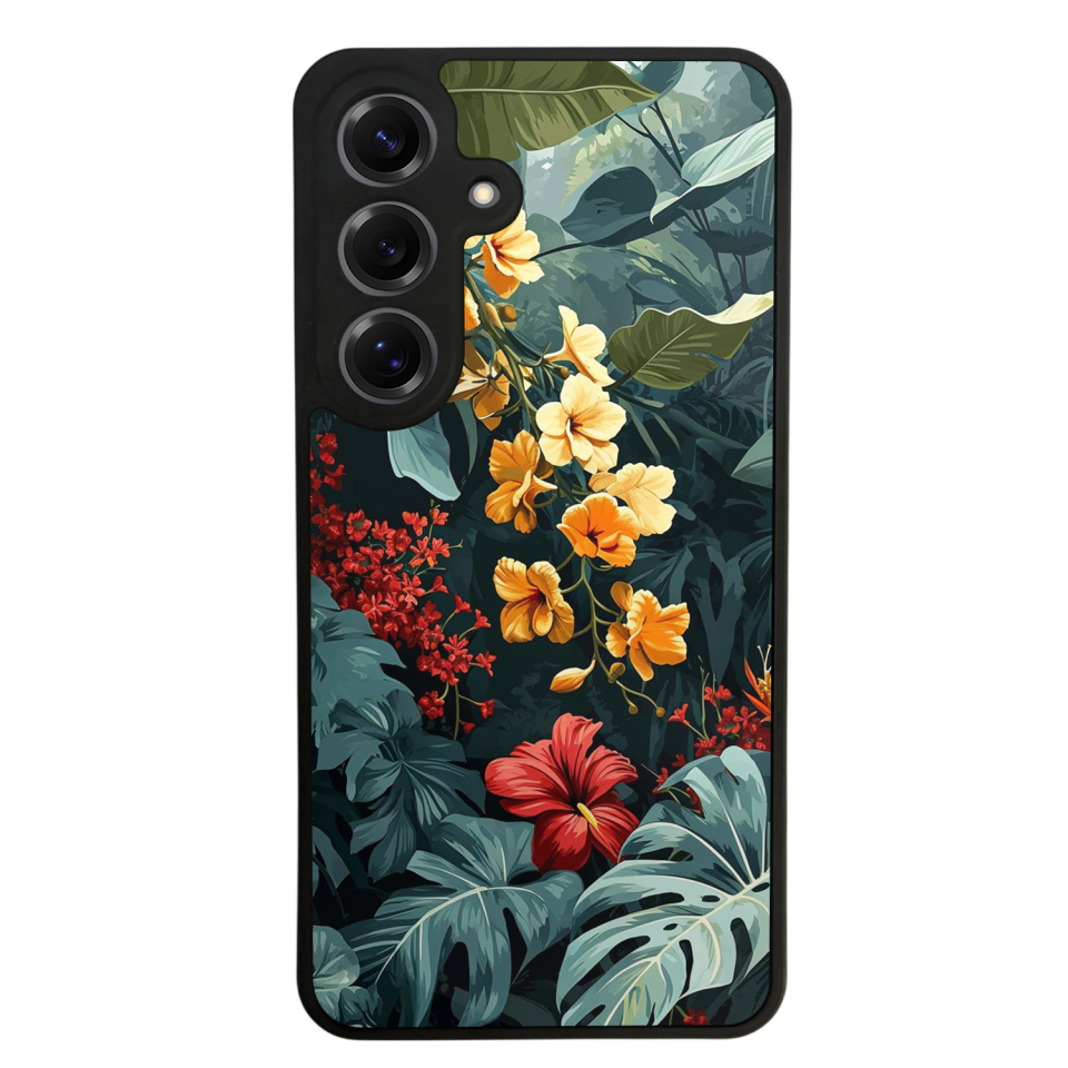 Samsung Galaxy S25 Uyumlu Botanik Tasarımlı Glossy Premium Kılıf