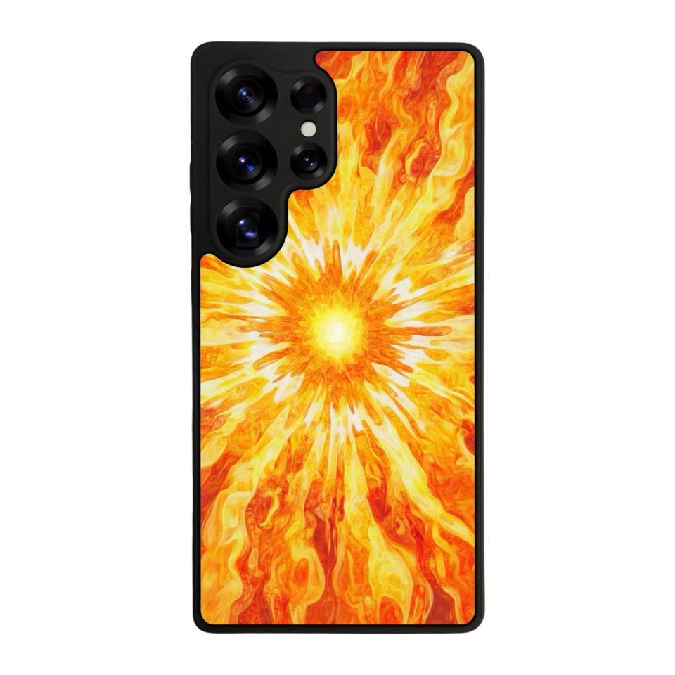 Samsung Galaxy S25 Ultra Uyumlu Güneş Tasarımlı Glossy Premium Kılıf