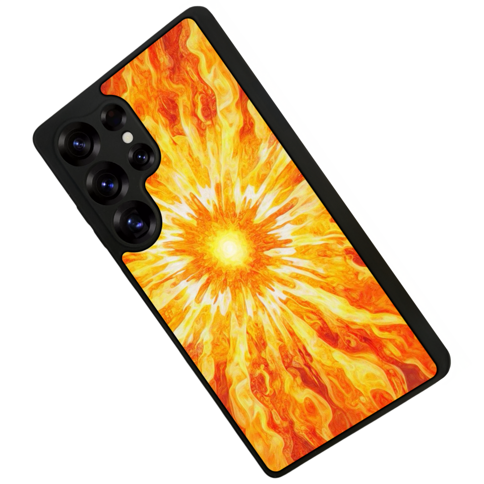 Samsung Galaxy S25 Ultra Uyumlu Güneş Tasarımlı Glossy Premium Kılıf