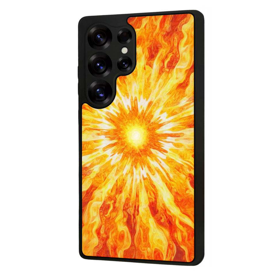 Samsung Galaxy S25 Ultra Uyumlu Güneş Tasarımlı Glossy Premium Kılıf