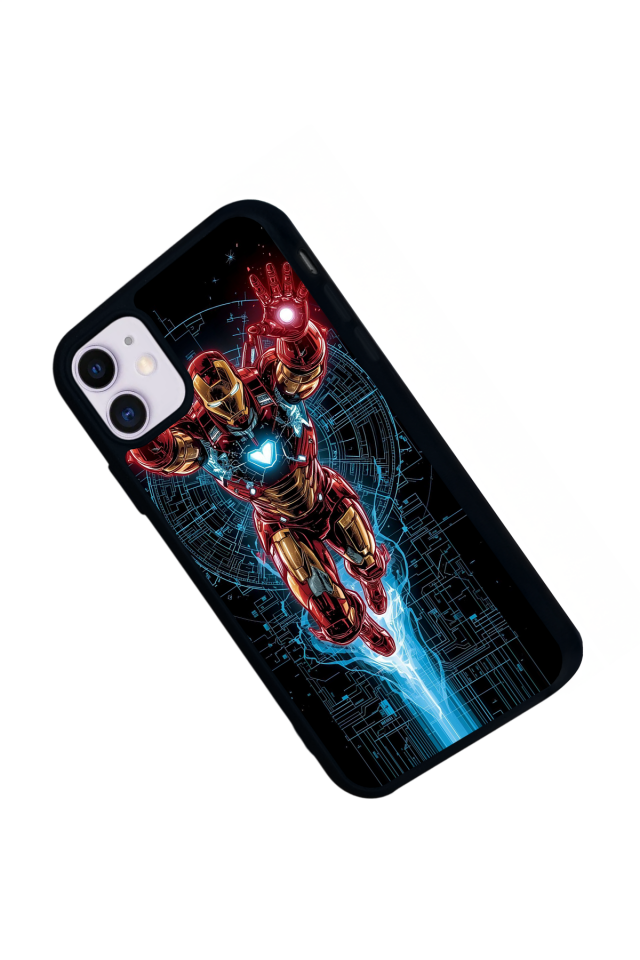 iPhone 11 Uyumlu Iron Man ( Demir Adam ) Tasarımlı Glossy Premium Kılıf