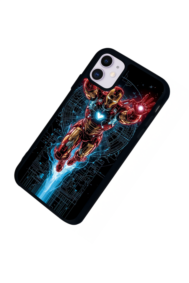 iPhone 11 Uyumlu Iron Man ( Demir Adam ) Tasarımlı Glossy Premium Kılıf