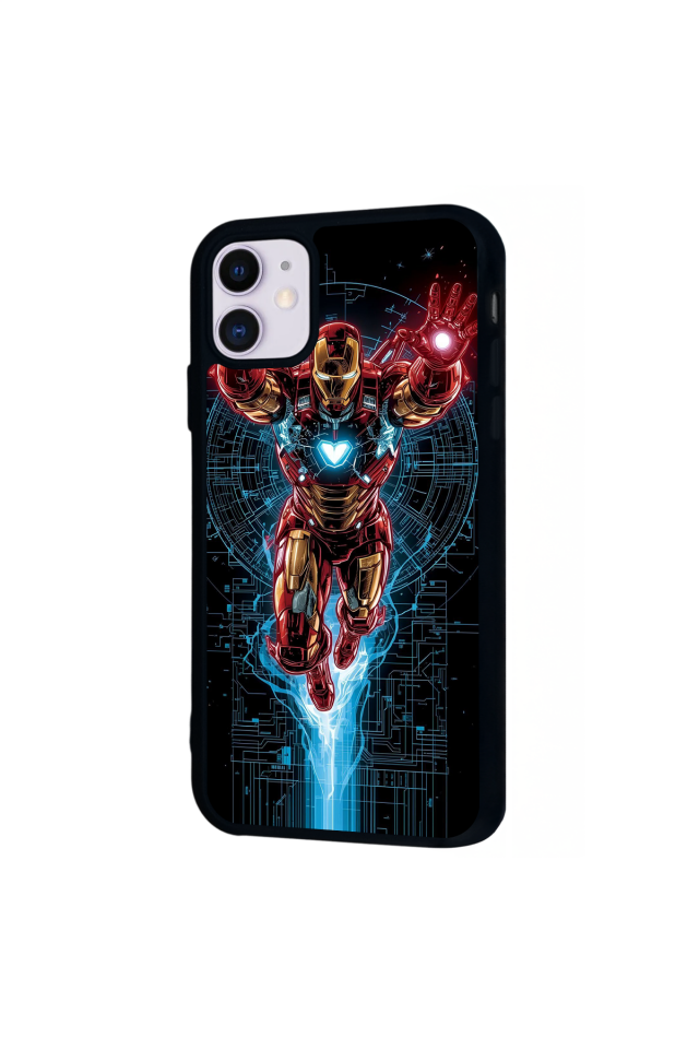 iPhone 11 Uyumlu Iron Man ( Demir Adam ) Tasarımlı Glossy Premium Kılıf