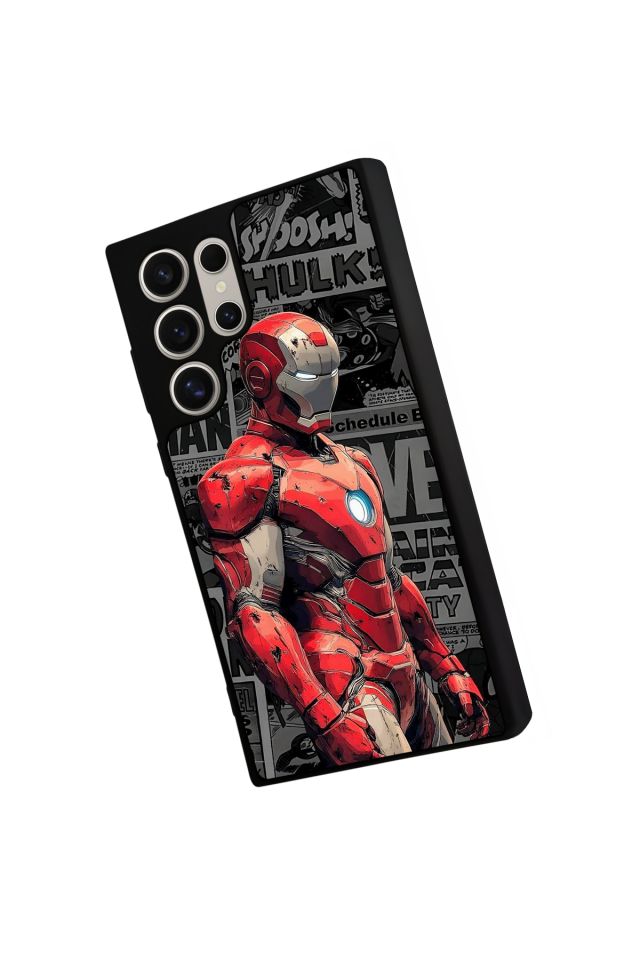 Samsung Galaxy S23 Ultra Uyumlu  Iron Man ( Demir Adam ) Tasarımlı Glossy Premium Kılıf
