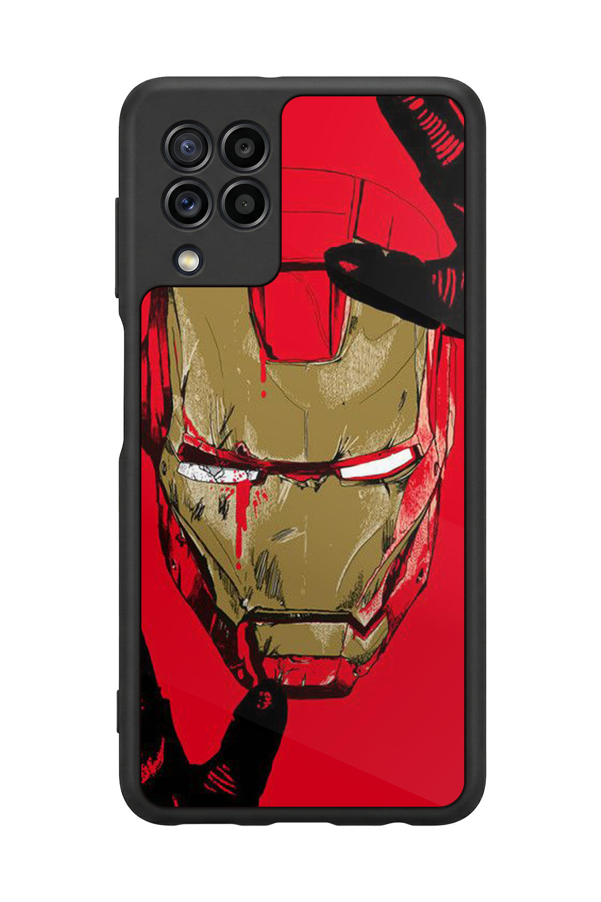 Samsung Galaxy M22 Uyumlu  Iron Man ( Demir Adam ) Tasarımlı Glossy Premium Kılıf