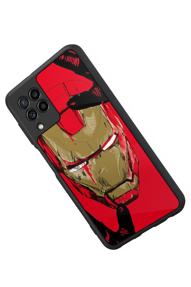 Samsung Galaxy M22 Uyumlu  Iron Man ( Demir Adam ) Tasarımlı Glossy Premium Kılıf