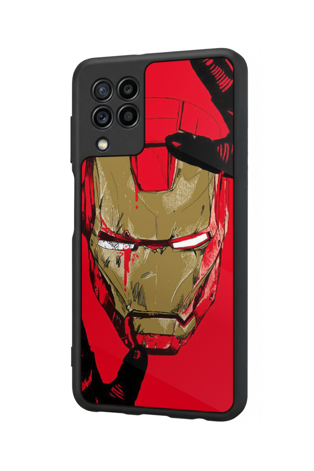 Samsung Galaxy M22 Uyumlu  Iron Man ( Demir Adam ) Tasarımlı Glossy Premium Kılıf