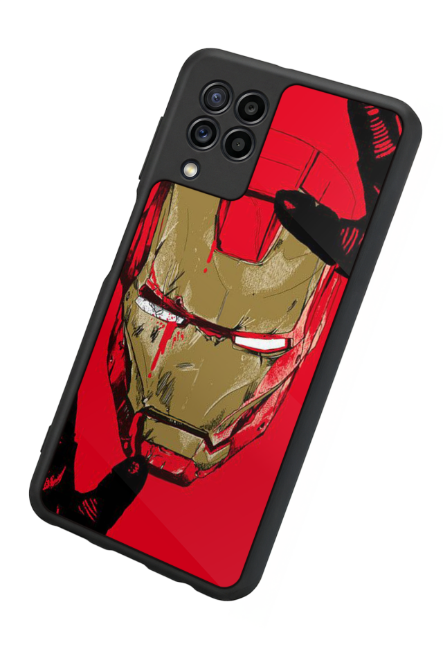 Samsung Galaxy M22 Uyumlu  Iron Man ( Demir Adam ) Tasarımlı Glossy Premium Kılıf