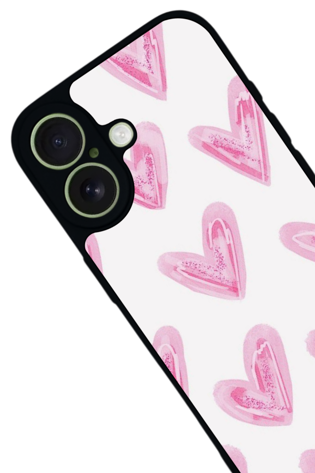 iPhone 17 Uyumlu Kalp Love Tasarımlı Glossy Premium Kılıf